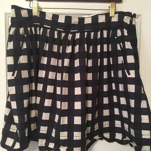 Banana Republic Navy Check Gingham Skirt